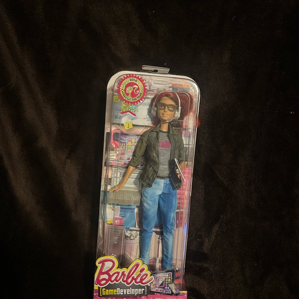 Barbie Game Developer Doll with Pink and Blue Accents